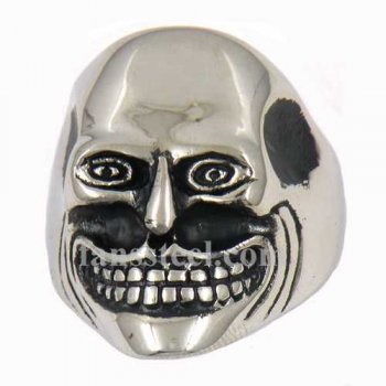 FSR09W42 skull with glasses ring