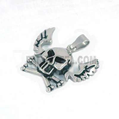 FSP15W38 cross bone wing skull Pendant