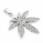 FSP17W37 Cannabis marijuana leaf plant pendant