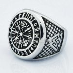 FSR14W75 Helm of Awe Viking valknut ring