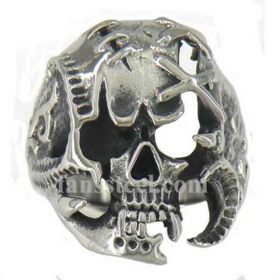 FSR11W63 injured hurt skull biker Ring