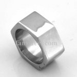 FSR13W51 engravable plain hexagon signet ring