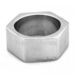 FSR13W51 engravable plain hexagon signet ring