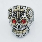 FSR13W15GR gear eye sunflower mechanic skull ring