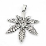 FSP17W37 Cannabis marijuana leaf plant pendant