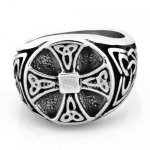 FSR20W22 tribal flower cross round Ring