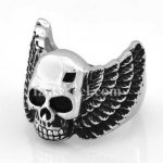 FSR09W15 wings ghost skull biker ring