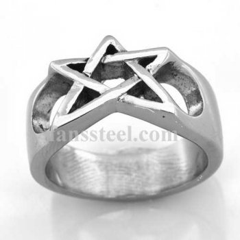 FSR02W40 five pointed Star Pentagram Ring