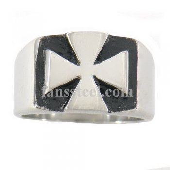 FSR01W67B Two tune Maltese Cross Signet Ring