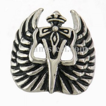 FSR07W93 Cross Dagger Angel Wings Ring