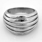FSR07W06 Multi-Row Ribbed Dome Ring 