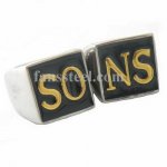 FSR09W6566G  alphabet SO NS ring biker ring 