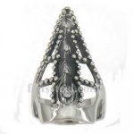 FSR11W59 rhinoceros horn biker Ring 