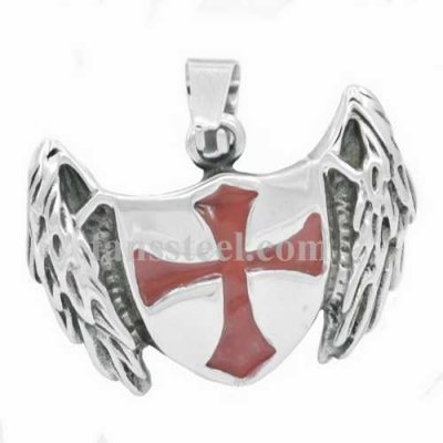 FSP17W81 cross knight wings pendant