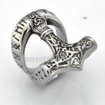 FSR14W99 inscription thors hammer ring