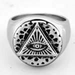 FSR20W34 triangle all seeing eye god's miracle ring