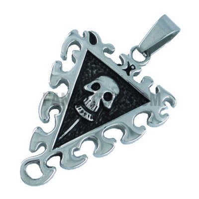 FSP15W68 triangle flag ghost skull pendant