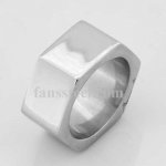 FSR13W51 engravable plain hexagon signet ring