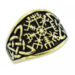 FSR20W25G Vegvisir and Knotwork ring