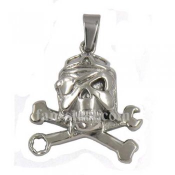 FSP14W65 Pirate Wrench Crossbones Pendant