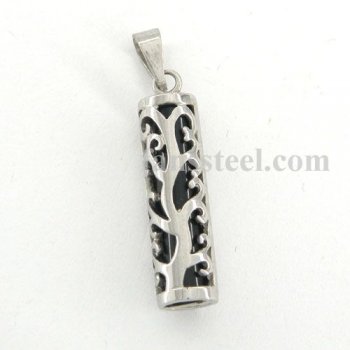 FSPR14045 tree cylinder glass inlay pendant