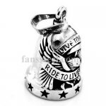 FSP17W85S LIVE TO RIDE EAGLE bell biker Pendant