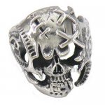 FSR11W63 injured hurt skull biker Ring 