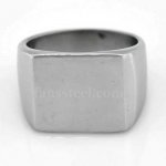 FSR05W24 engravable plain Square signet ring