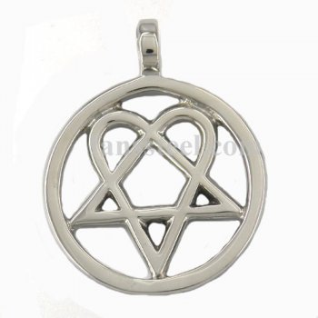 FSP06W04 HIM heartagram circle pendant