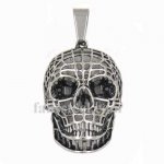 FSP17W15 hollow net grid skull biker Pendant