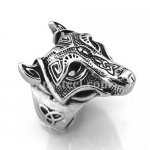 FSR14W74 Animal wolf ring