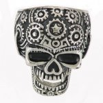 FSR09W72 skull ring  sunshine gear head