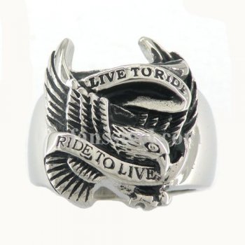 FSR08W35 ride to life spirit eagle motor cycle biker ring