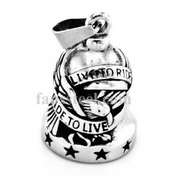 FSP17W85S LIVE TO RIDE EAGLE bell biker Pendant
