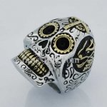 FSR14W09G cross gear eye mechanic ghost skull ring