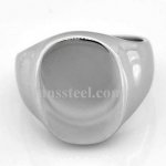 FSR06W21 engravable plain oval signet ring