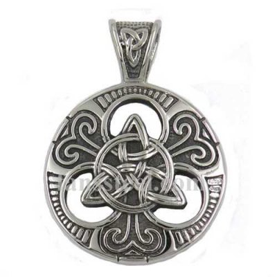 FSP17W31 two sides celtic flower pendant