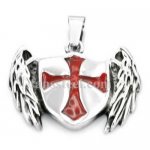 FSP17W81 cross knight wings pendant