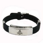 FSB00W46 silicone rubber band masonic bracelet