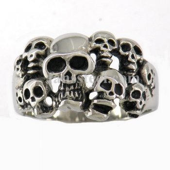 FSR08W17 multi skulls ring