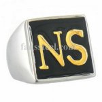 FSR09W66G Custom made  2 alphabet NS ring 