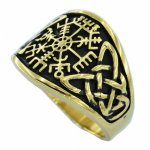 FSR20W25G Vegvisir and Knotwork ring