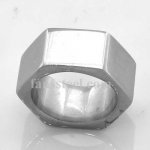 FSR13W51 engravable plain hexagon signet ring