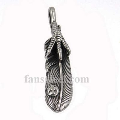 FSP17W19 claw hold the feather biker pendant