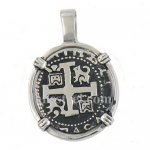 FSP00W35  Dog Cross Circle Pendant 