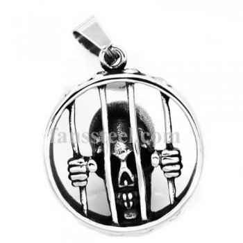 FSP16W91 Convict Skull prisoner pendant