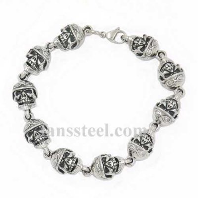 FSB00W61 Skull link bracelet