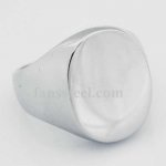 FSR06W21 engravable plain oval signet ring