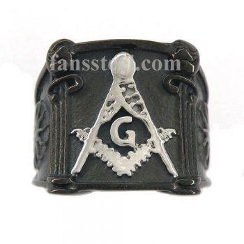 FSR09W77B Sunshine cylinder masonic ring