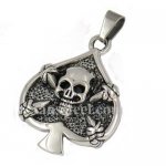 FSP17W22 cross skull heart biker pendant